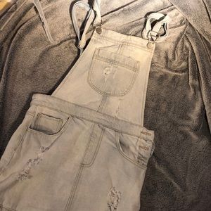 Jeans Skirt Overalls